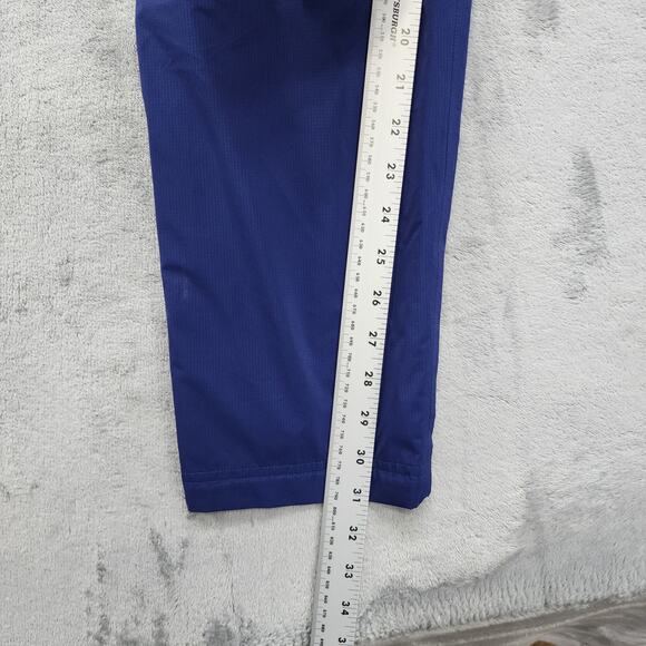 Nike Pants Womens XS Blue Yellow Pull On Drawstring Zip Hem Nylon Running Gym - Picture 12 of 14